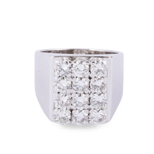 Charger l'image dans la galerie, Bague chevalière en or gris et diamant