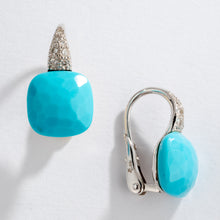 Charger l'image dans la galerie, Boucles d'oreilles Pomellato modèle Capri en or gris et turquoise