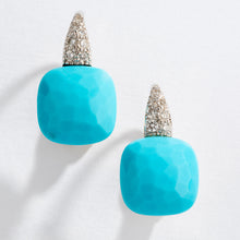 Charger l'image dans la galerie, Boucles d'oreilles Pomellato modèle Capri en or gris et turquoise