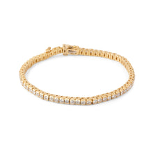 Charger l'image dans la galerie, Bracelet riviere en diamant, sur or jaune en serti semi-clos