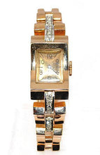 Charger l'image dans la galerie, Montre tank or platine et diamant - adalgyseboutique