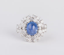 Charger l'image dans la galerie, Bague cocktail en diamants et saphir cabochon