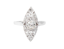 Charger l'image dans la galerie, Bague marquise en platine et diamant