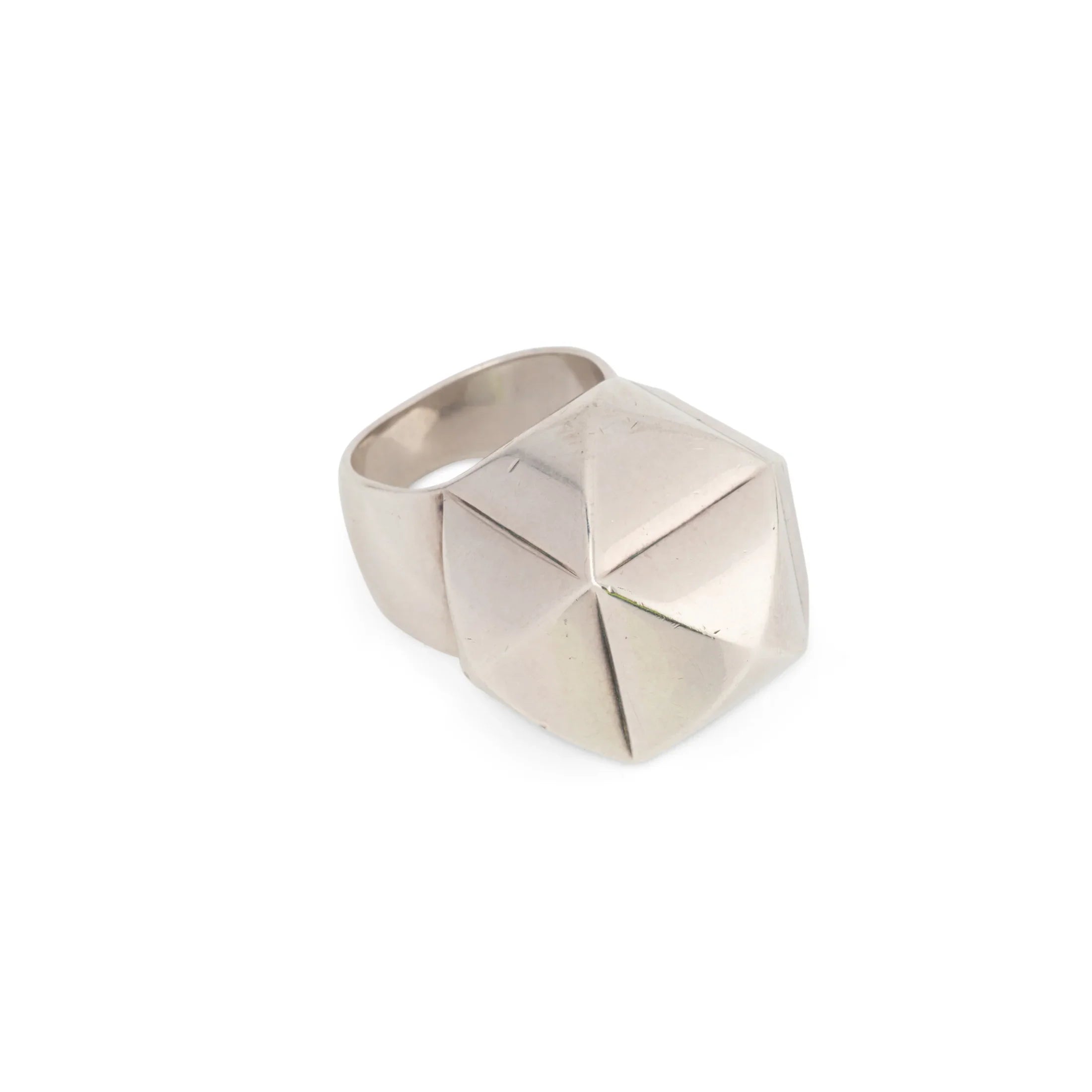 Hermès sterling silver Collier de Chien Rock ring