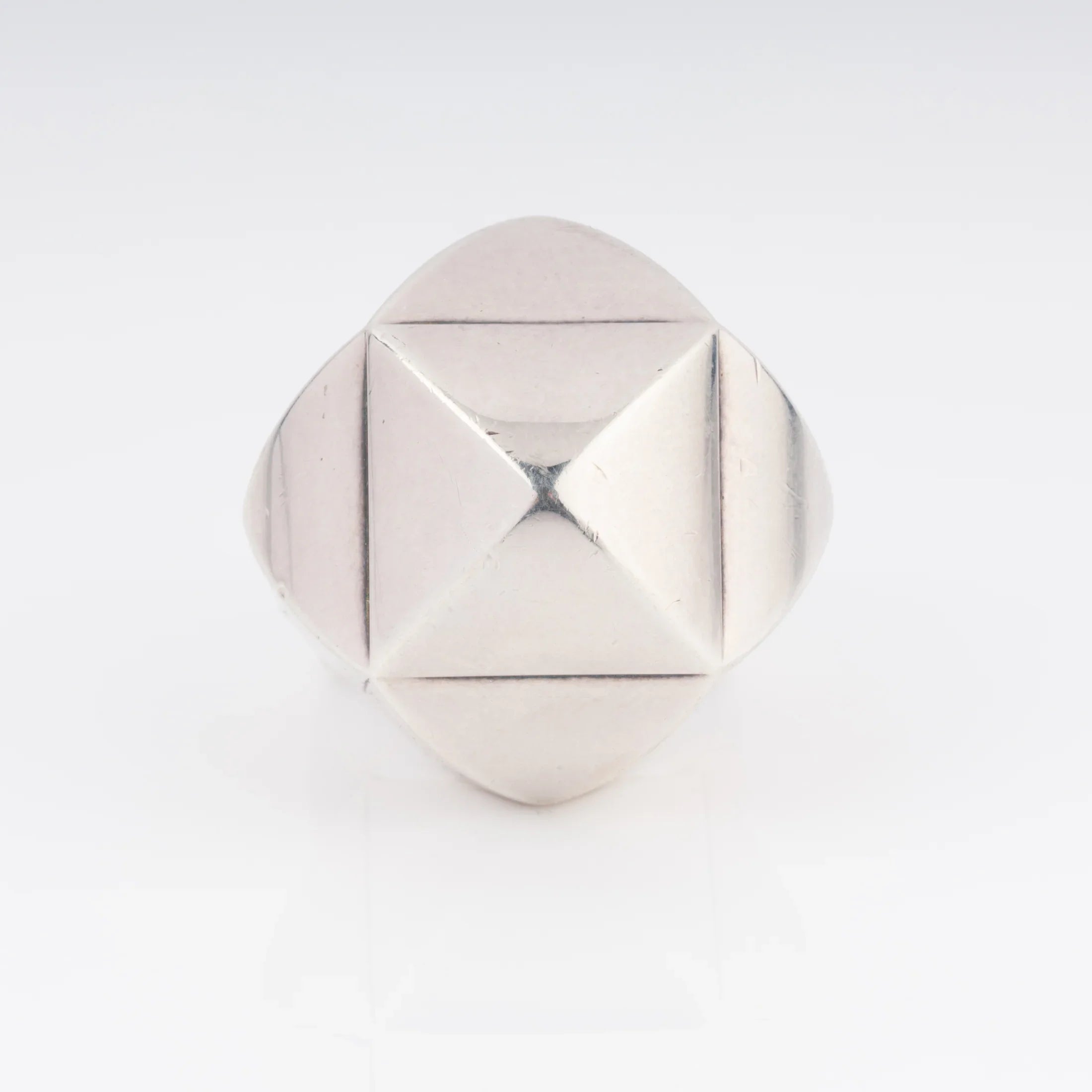 Hermès sterling silver Collier de Chien Rock ring