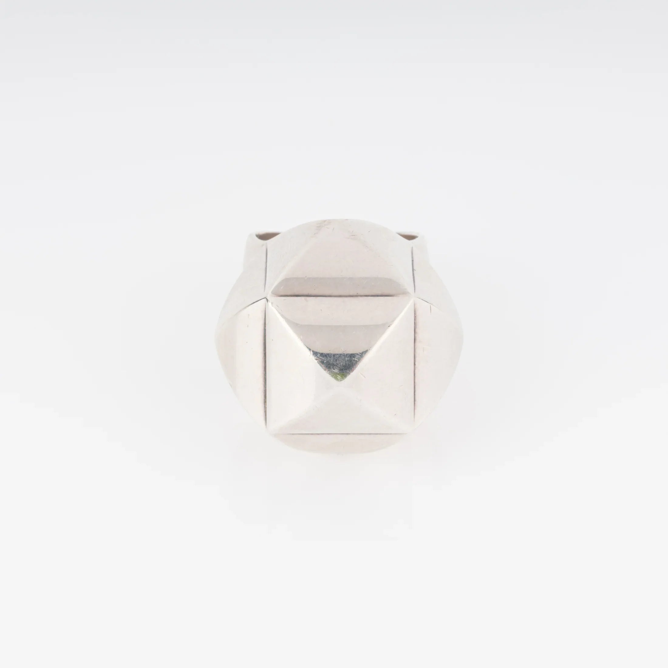 Hermès sterling silver Collier de Chien Rock ring