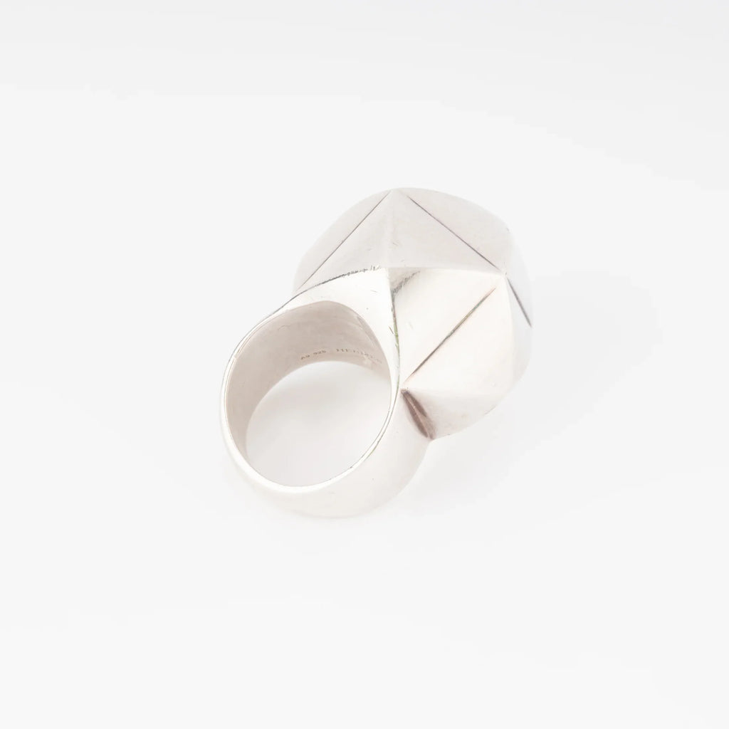 Hermès sterling silver Collier de Chien Rock ring