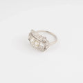 Platinum and diamond garter ring