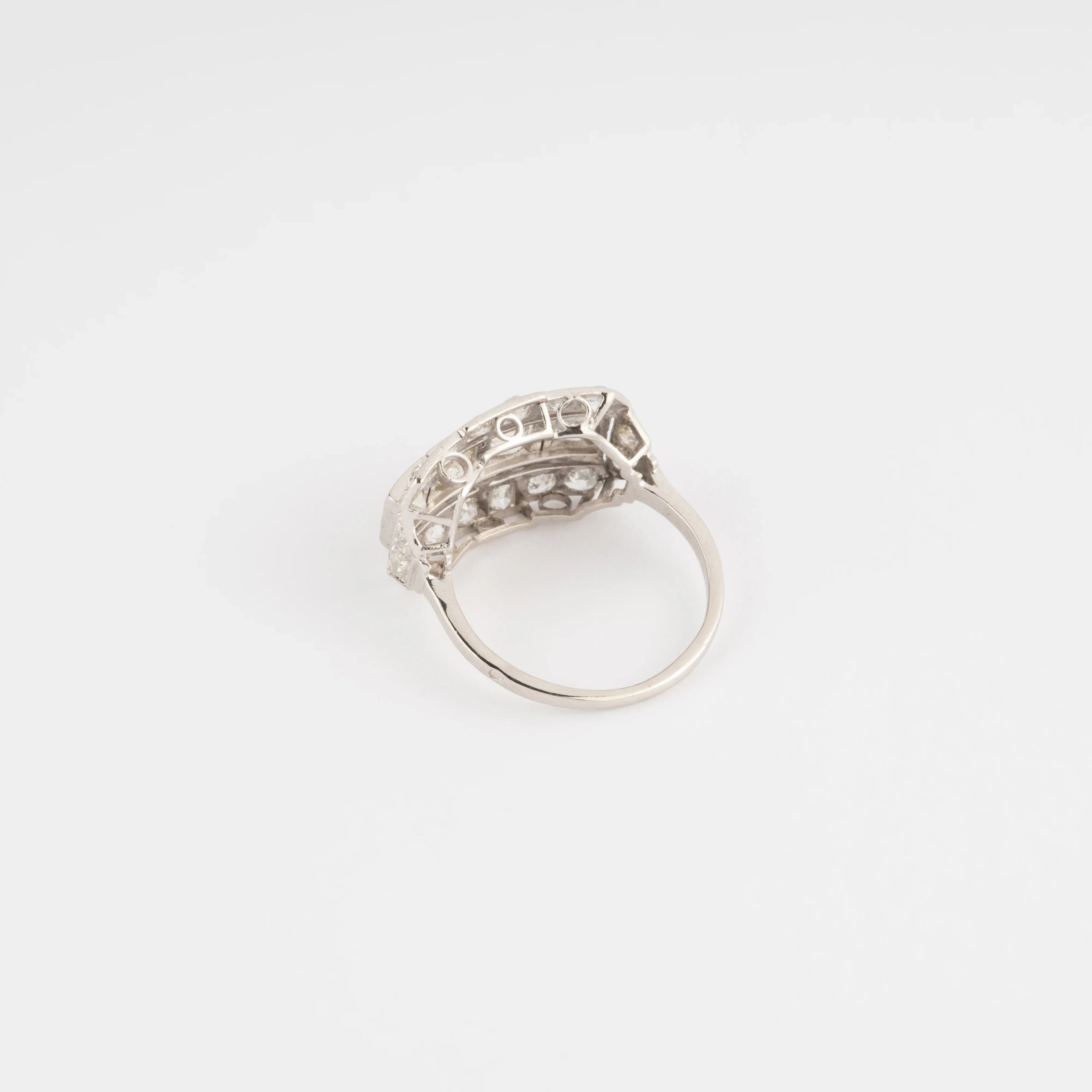 Platinum and diamond garter ring