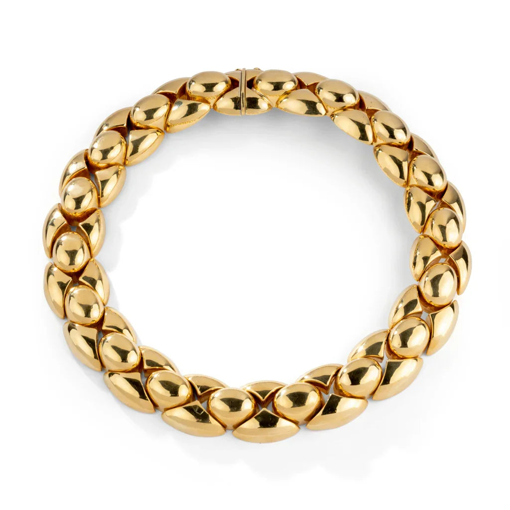 Collier or jaune maillon