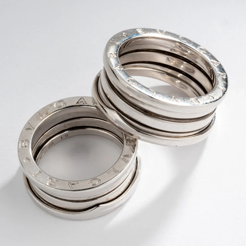 Bvlgari B.Zero1 medium model ring in white gold