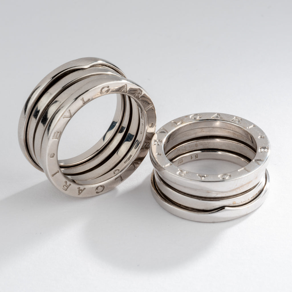 Bvlgari B.Zero1 medium model ring in white gold