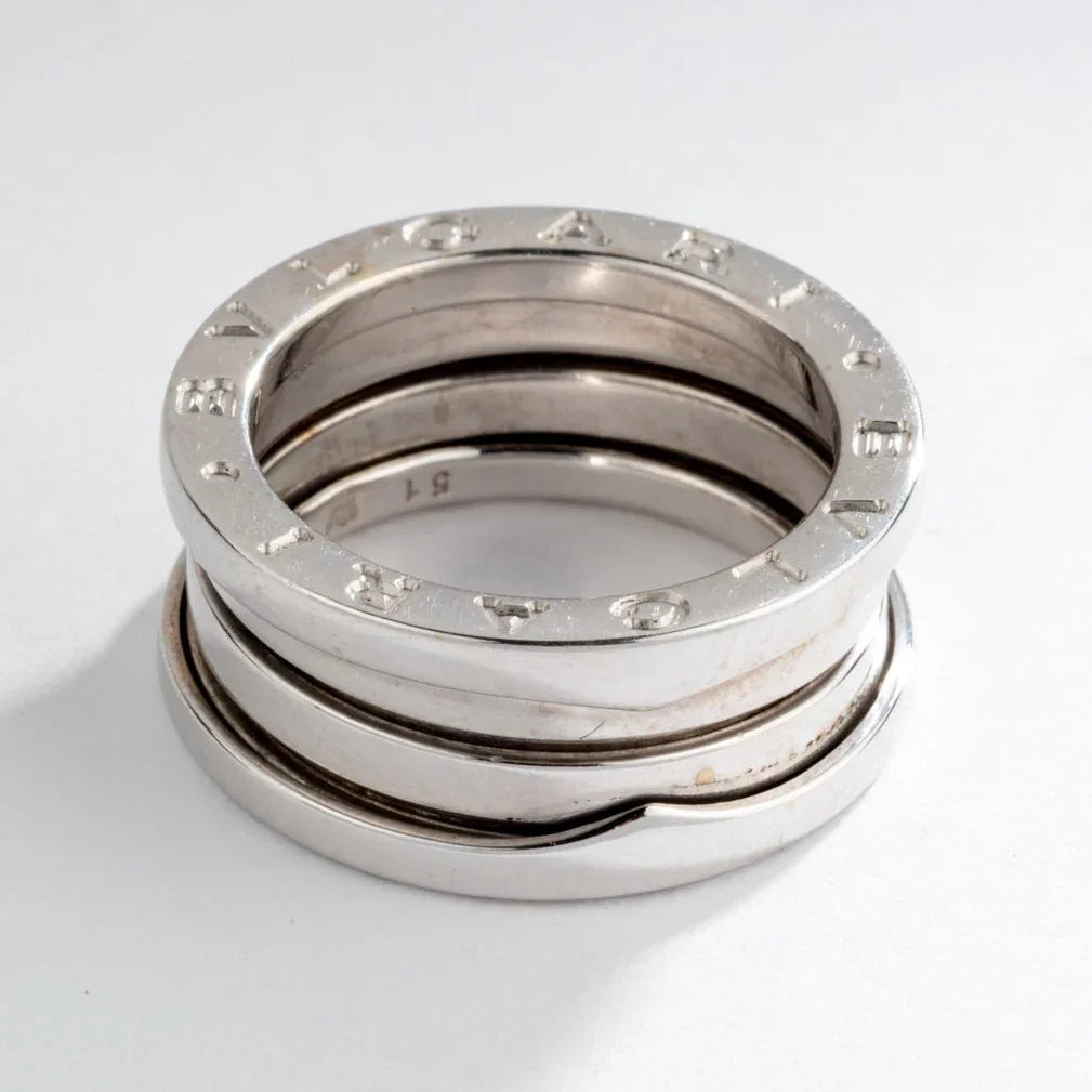 Bvlgari B.Zero1 medium model ring in white gold