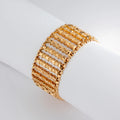 Bracelet or jaune ciselé