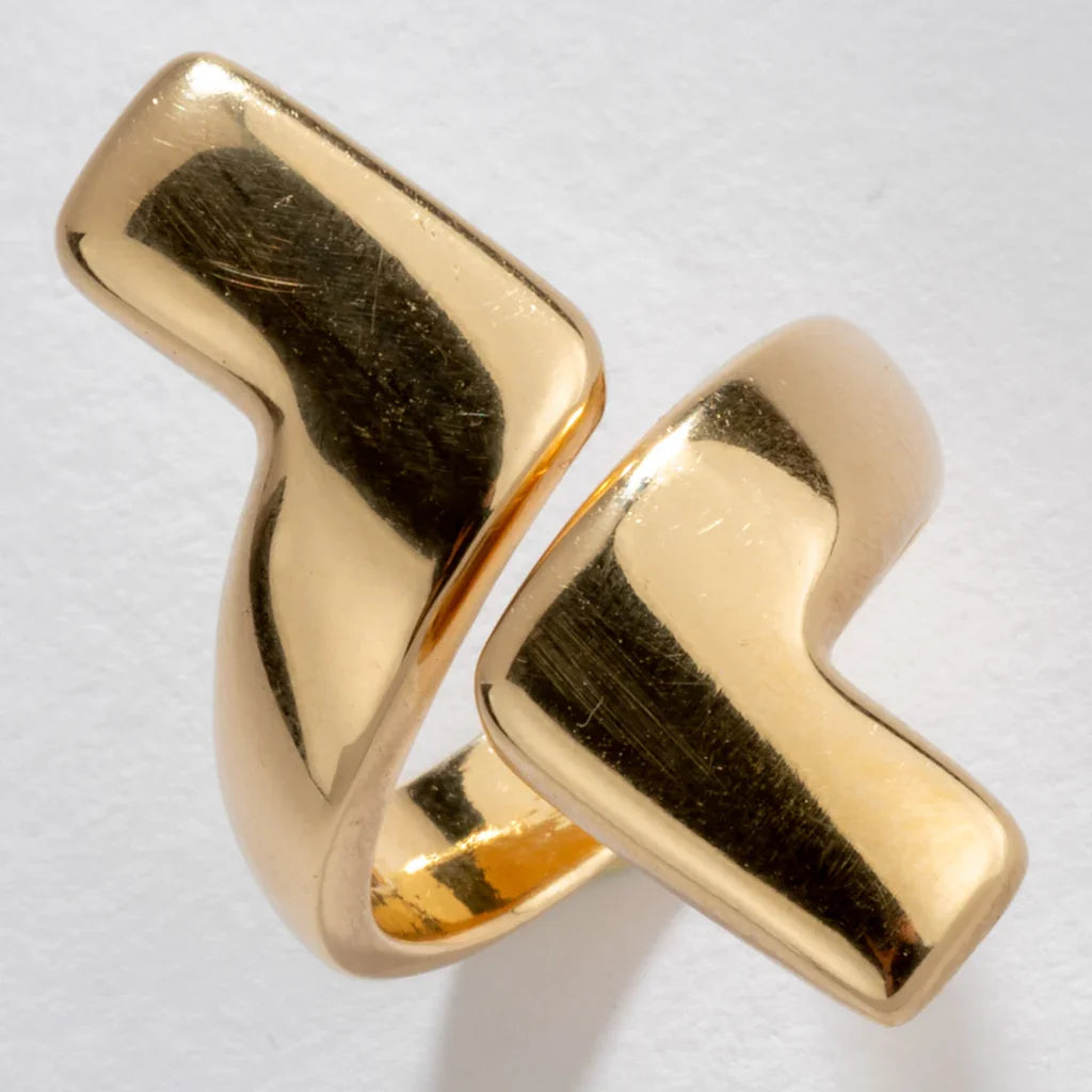 Bague or jaune géometrique de la maison Chaumet