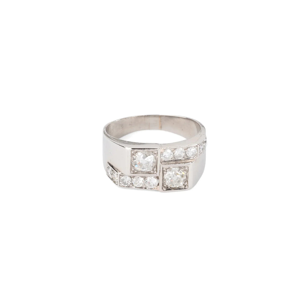 Art Deco Platinum and Diamond Ring