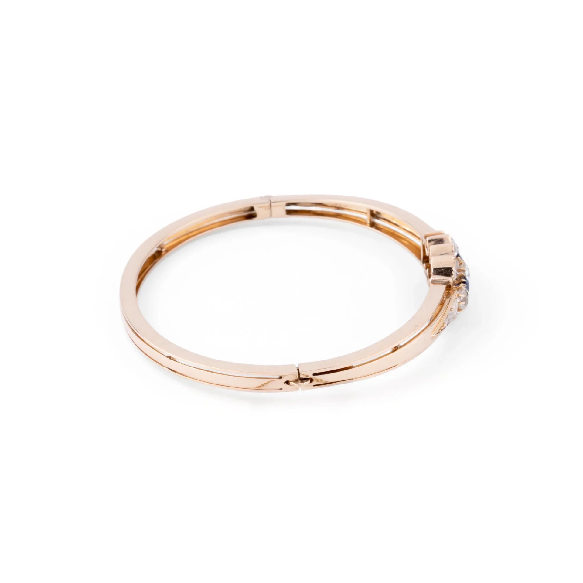 Rose gold sapphire and diamond bracelet
