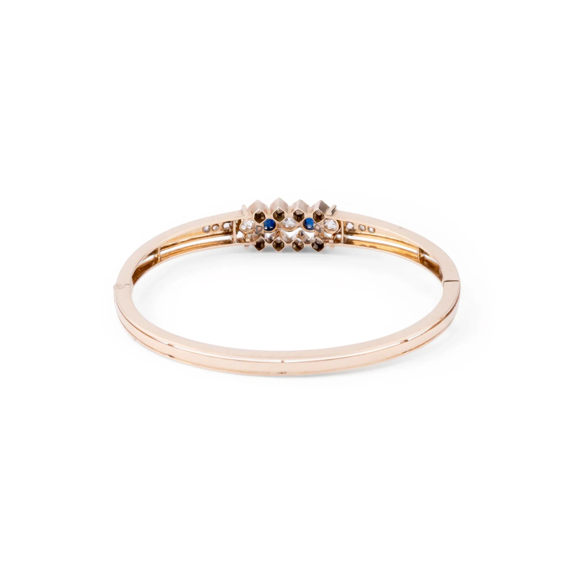 Rose gold sapphire and diamond bracelet