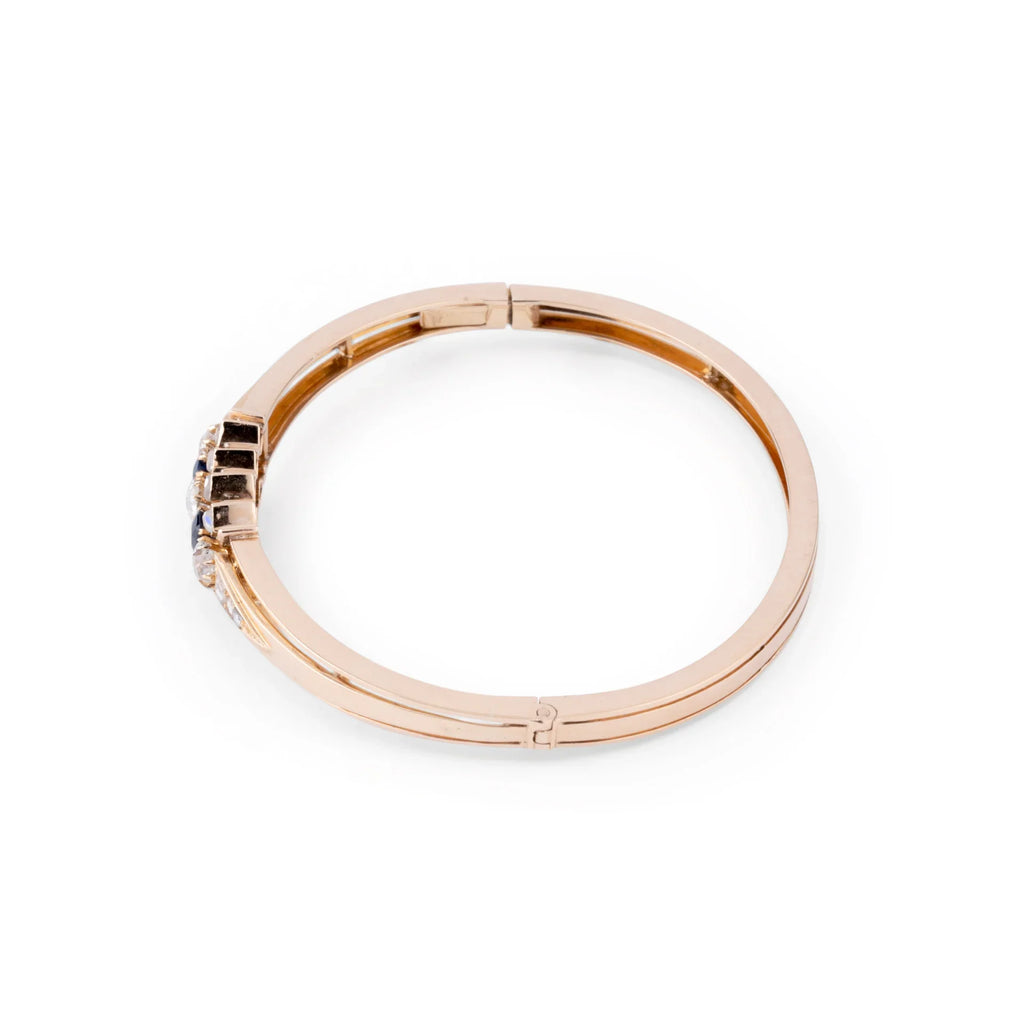 Rose gold sapphire and diamond bracelet