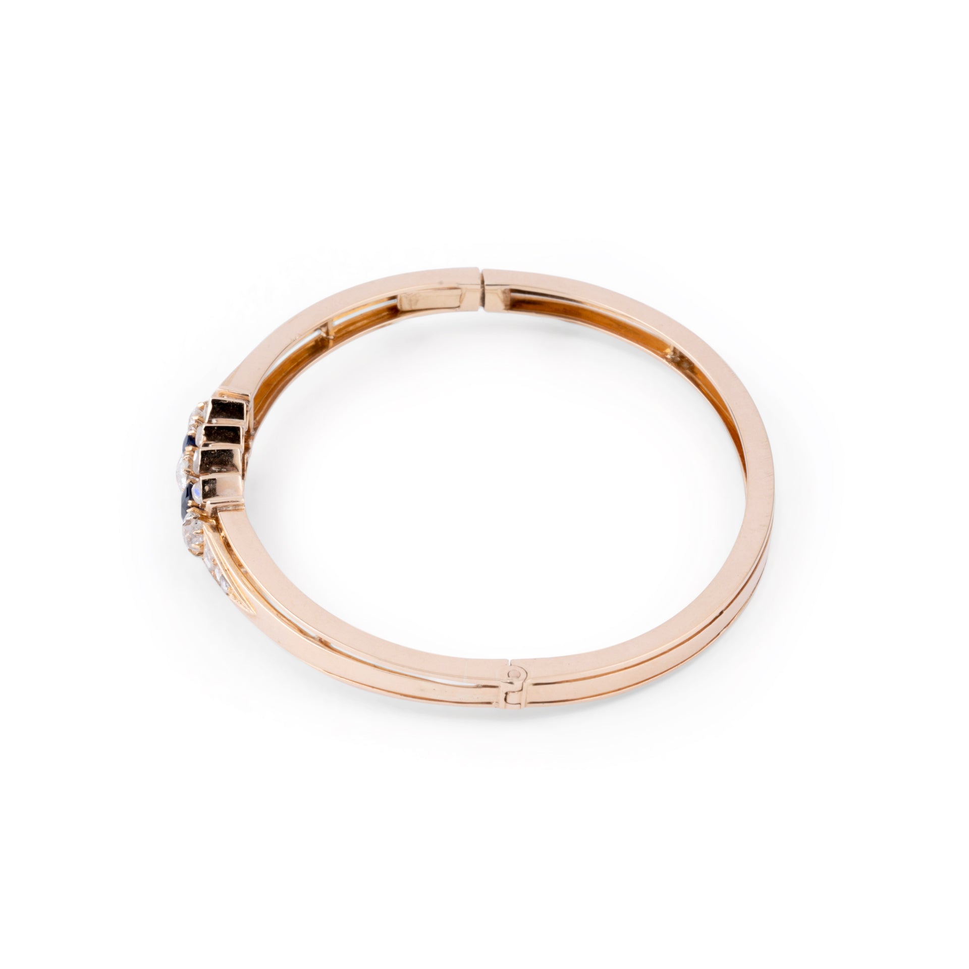 Rose gold sapphire and diamond bracelet