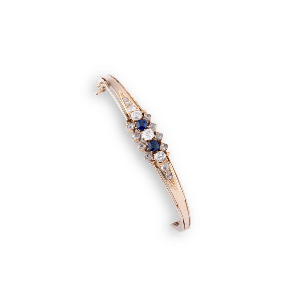 Rose gold sapphire and diamond bracelet