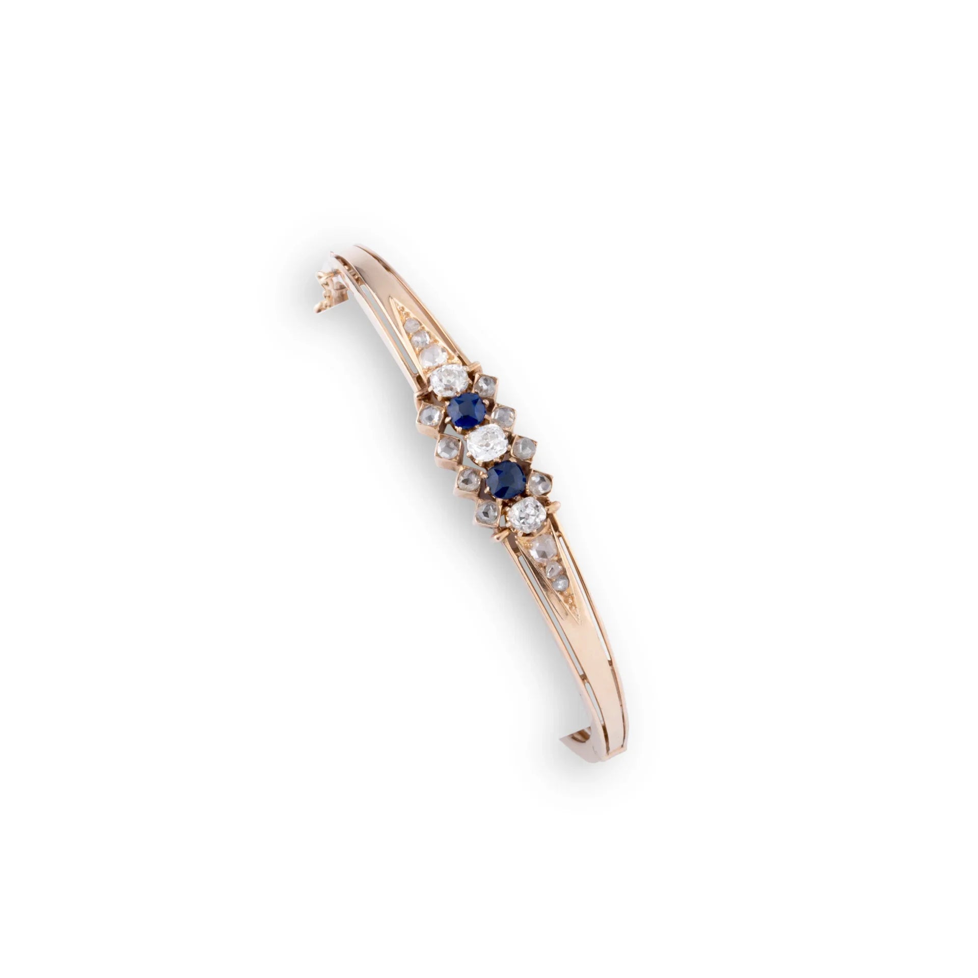 Rose gold sapphire and diamond bracelet