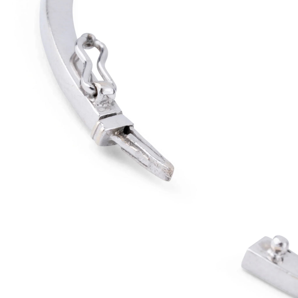 Bracelet jonc en or gris et diamants