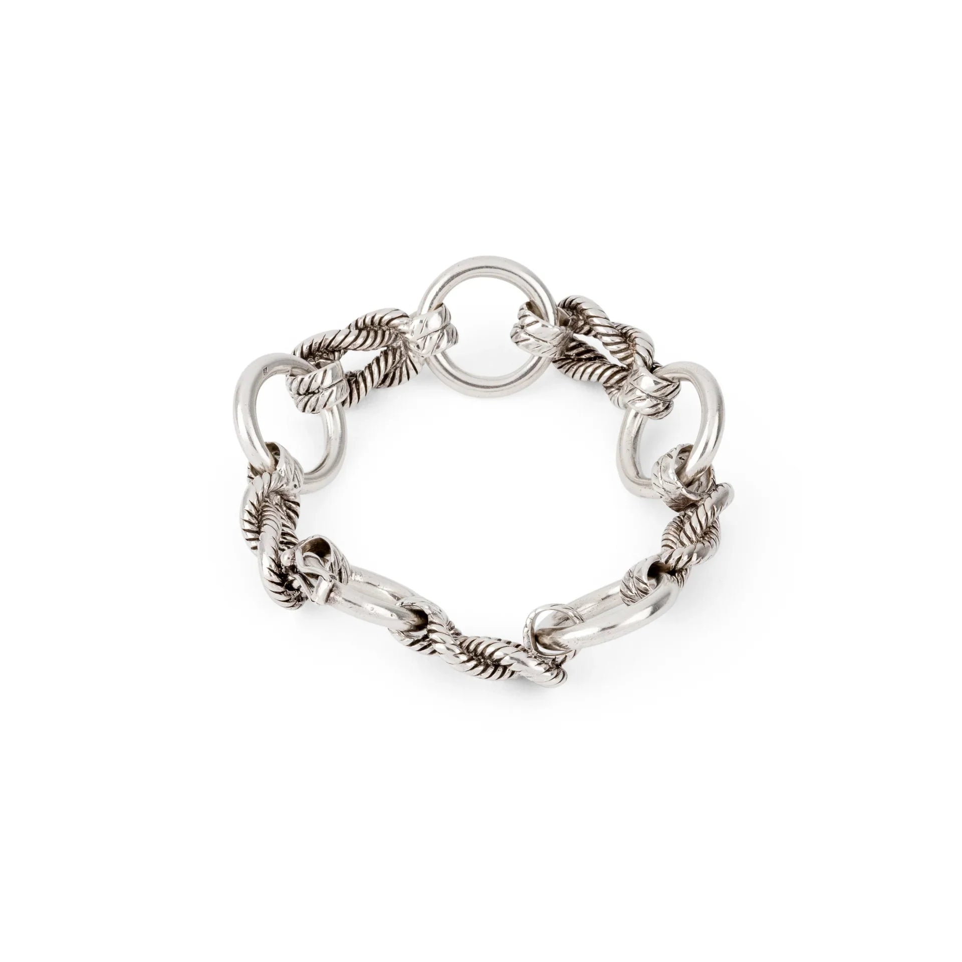 Bracelet en argent de la maison Hermès modèle Audierne