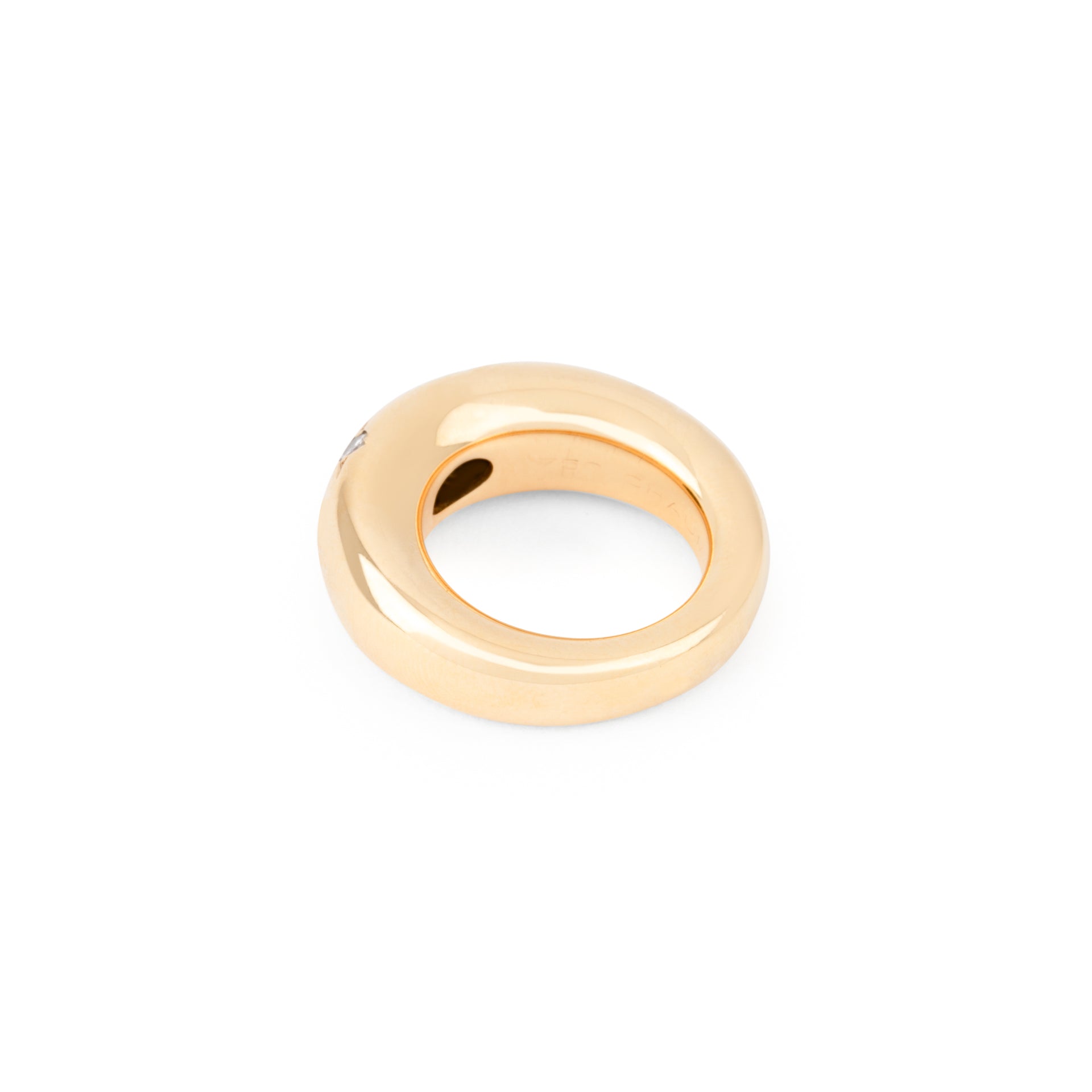 Bague jonc de la Maison Chaumet ornée de diamants