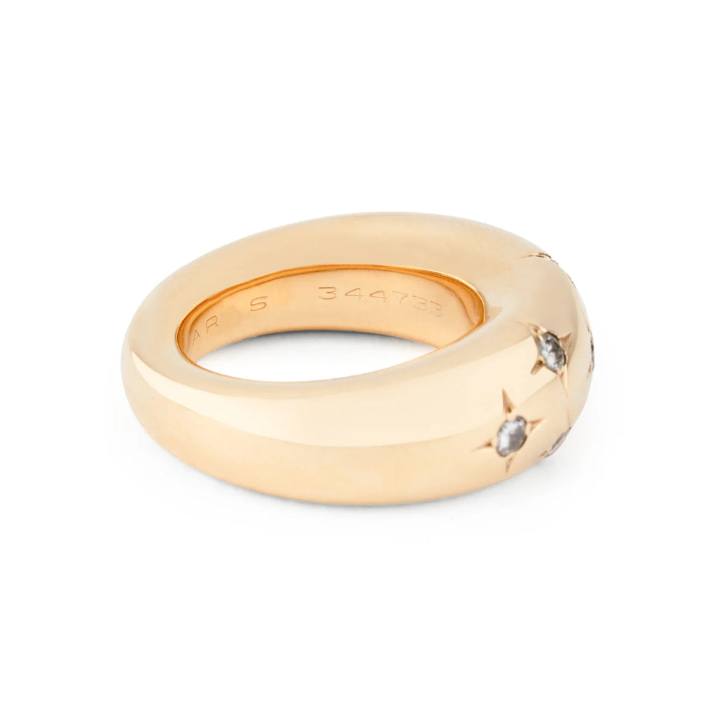 Bague jonc de la Maison Chaumet ornée de diamants
