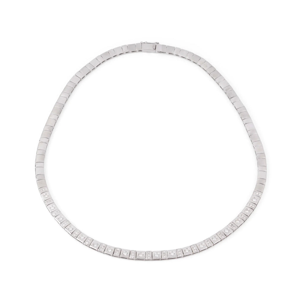 Collier en or gris et diamant