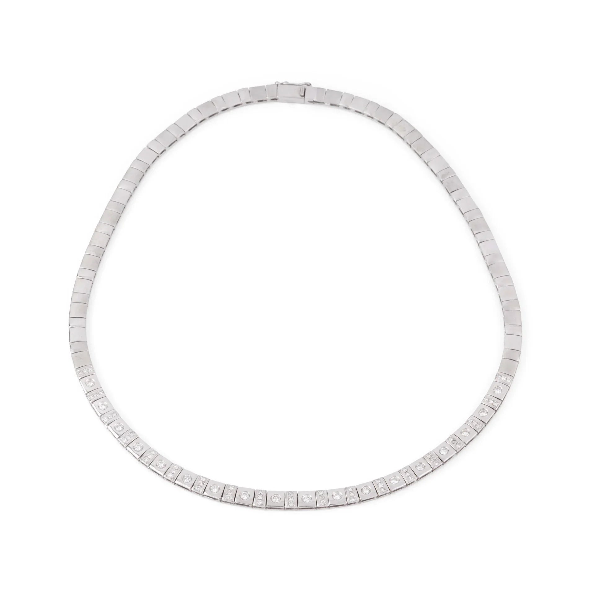 Collier en or gris et diamant