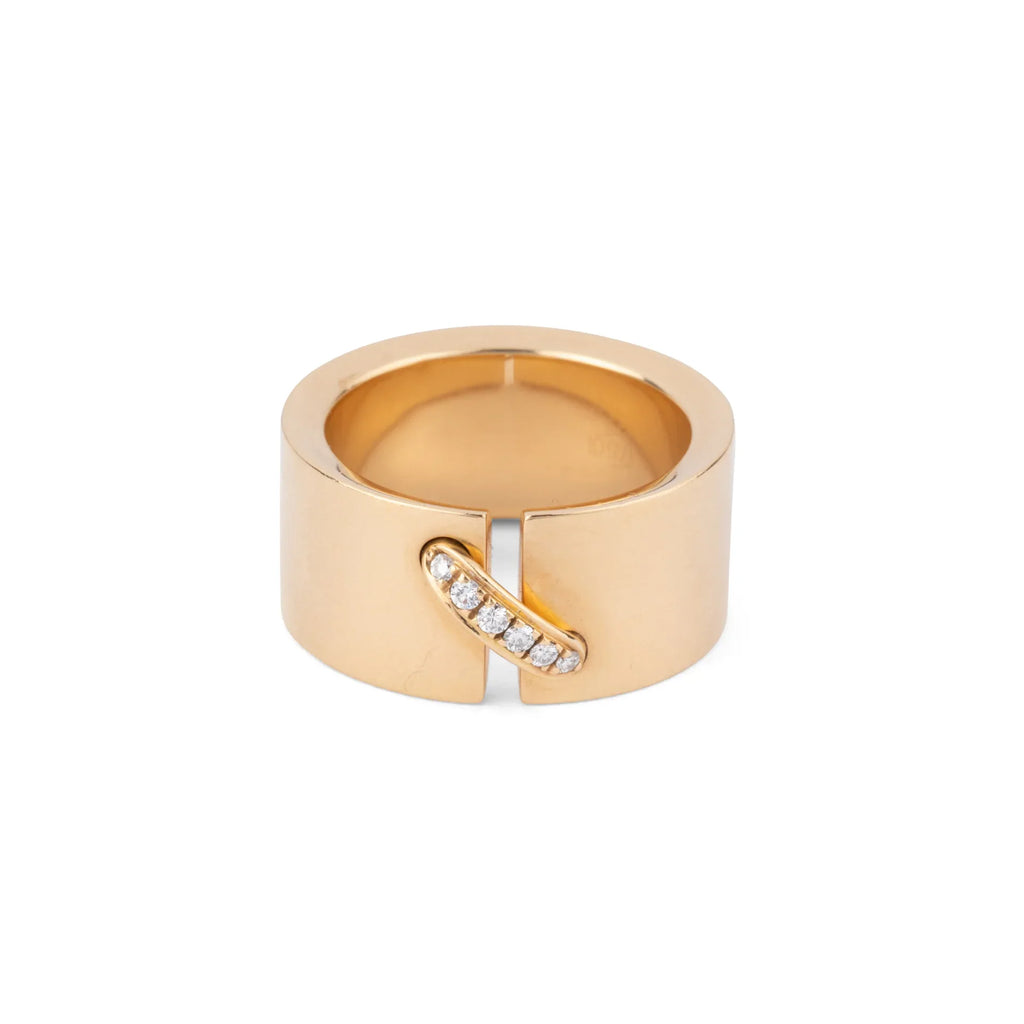 Bague Chaumet or jaune et diamant modèle lien