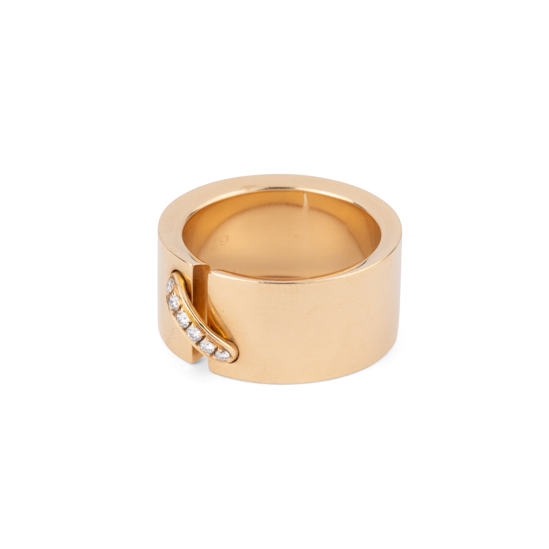 Bague Chaumet or jaune et diamant modèle lien