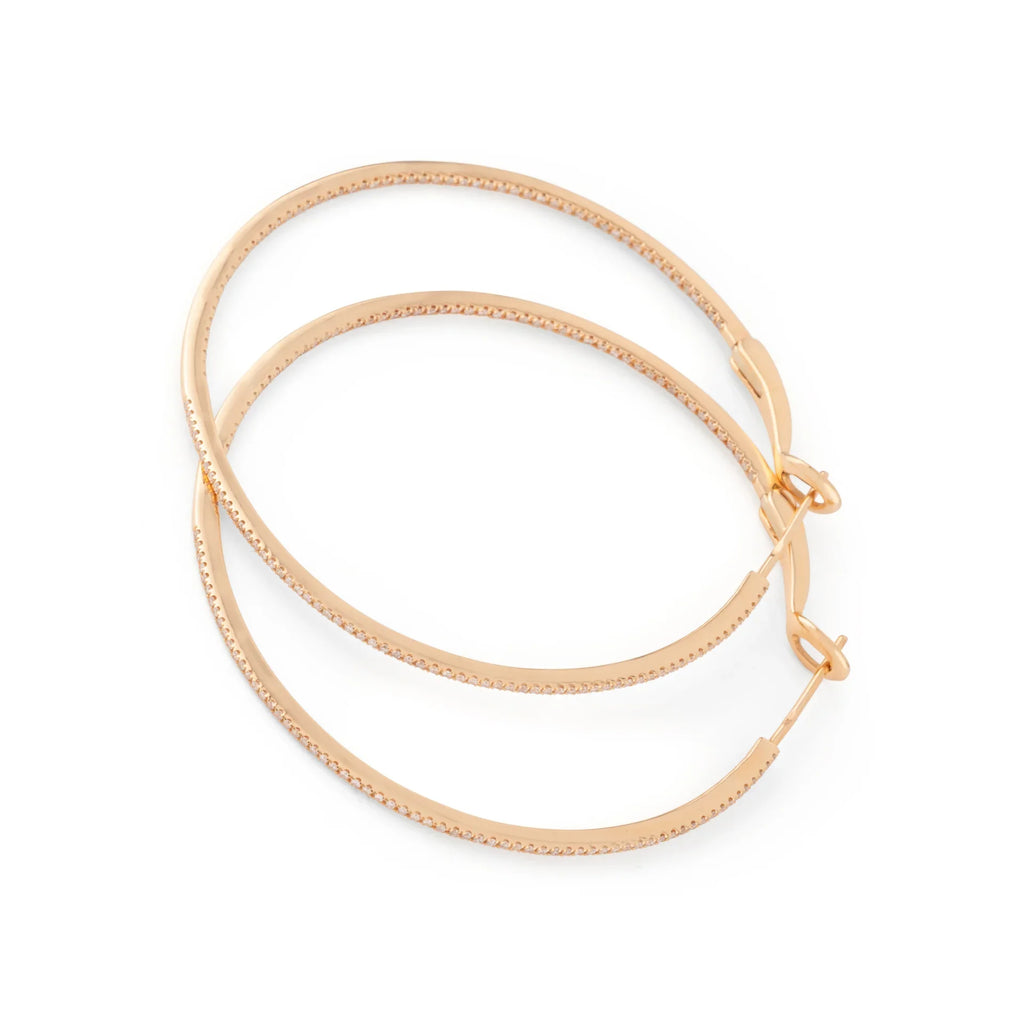 Créoles en or rose et diamants