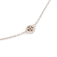 Charger l&#39;image dans la galerie, Collier en or gris ornée de 5 diamants entourés de plus petit diamant

