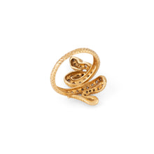 Charger l&#39;image dans la galerie, Bague serpent en diamant et or jaune
