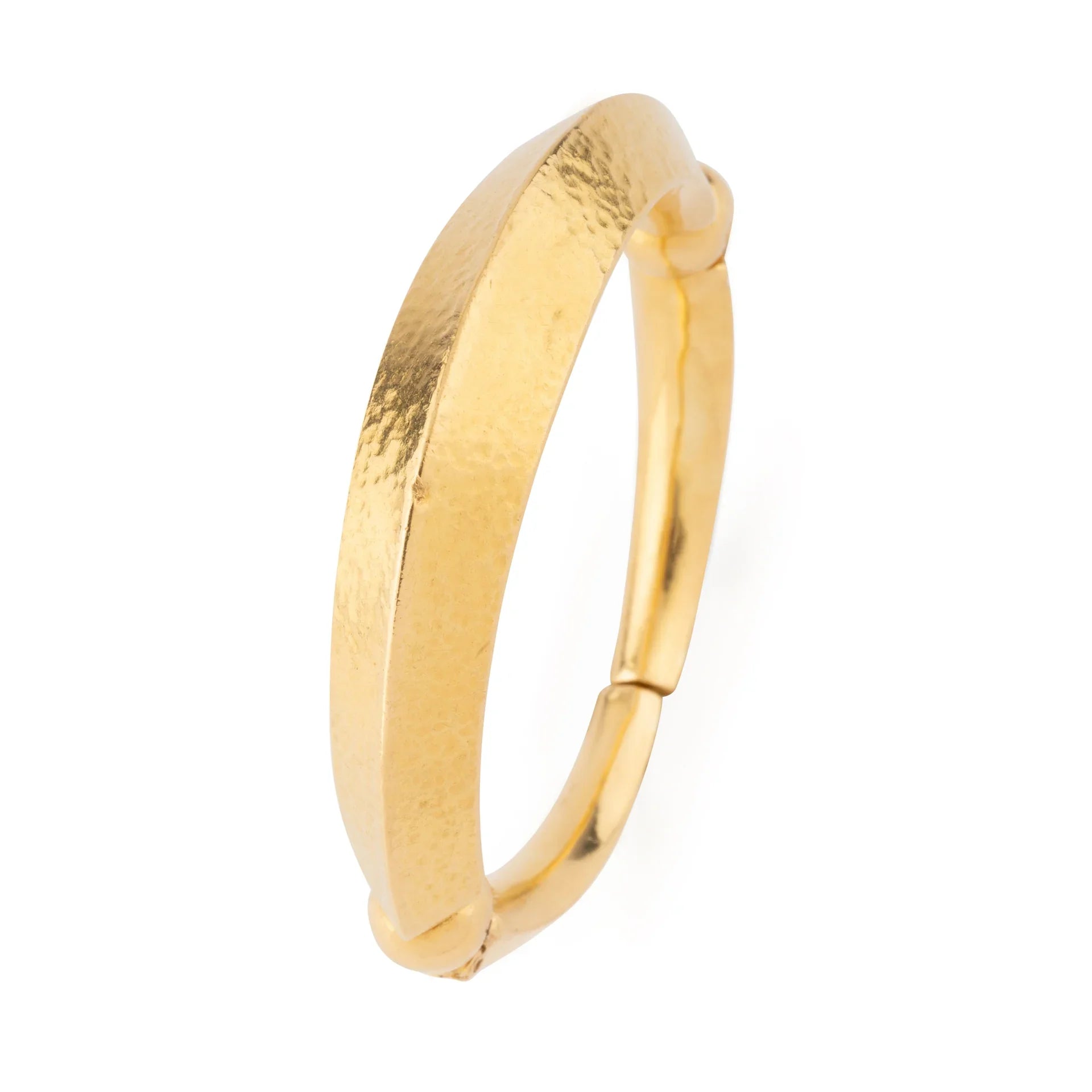 Bracelet jonc en or jaune martelé 22 k du créateur Lalaounis