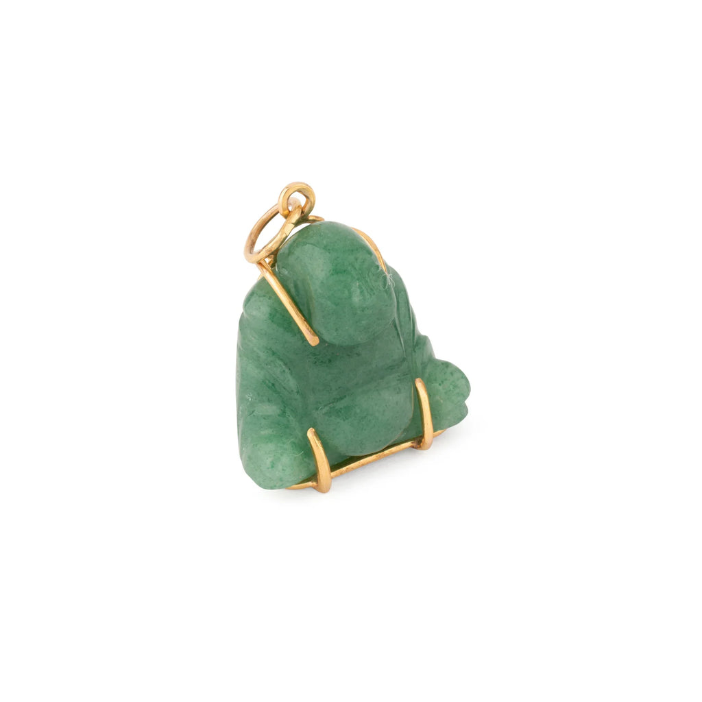 Pendentif représentant un Bouddha sculpté en l'aventurine