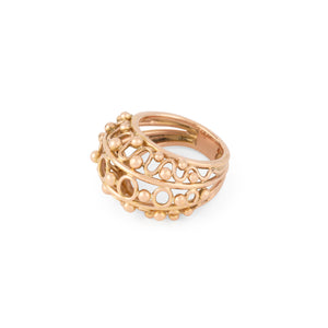 Bague boule or rose de la maison Boucheron