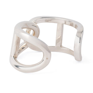 Bracelet jonc  en argent de la maison Hermès