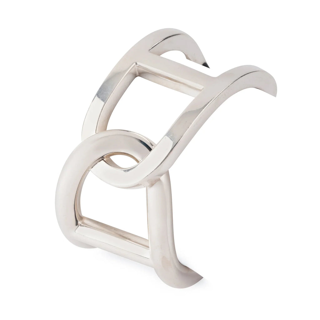 Bracelet jonc  en argent de la maison Hermès