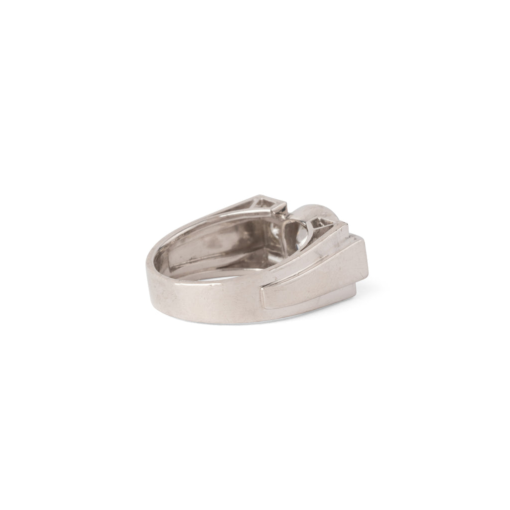 Bague platine Art déco et diamant