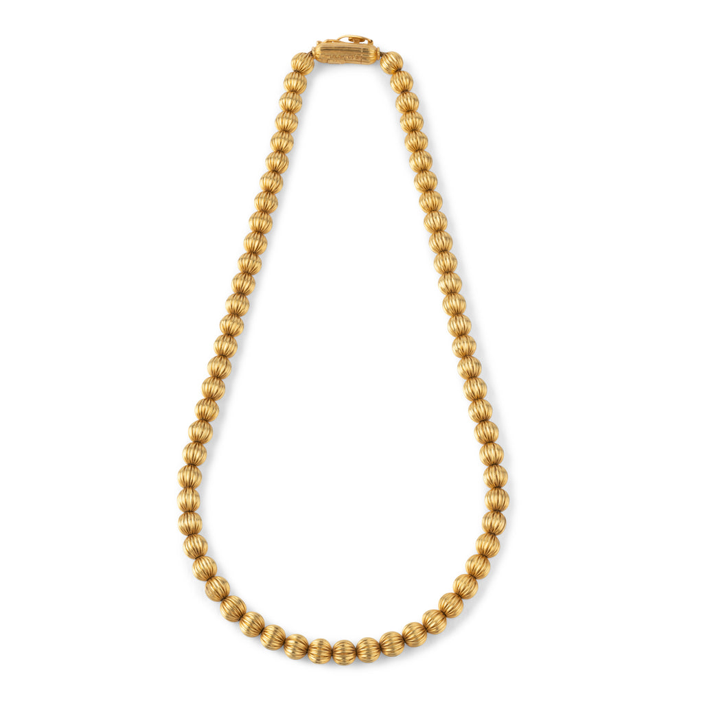 Collier en boules d'or jaunes ciselées de la maison Lalaounis
