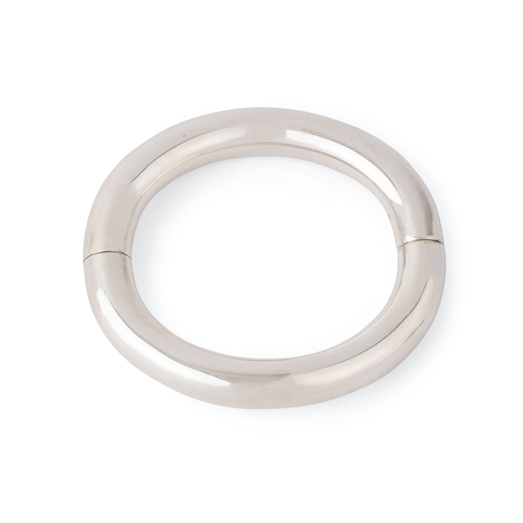 Bracelet jonc en argent de la maison Hermès,modèle Lima