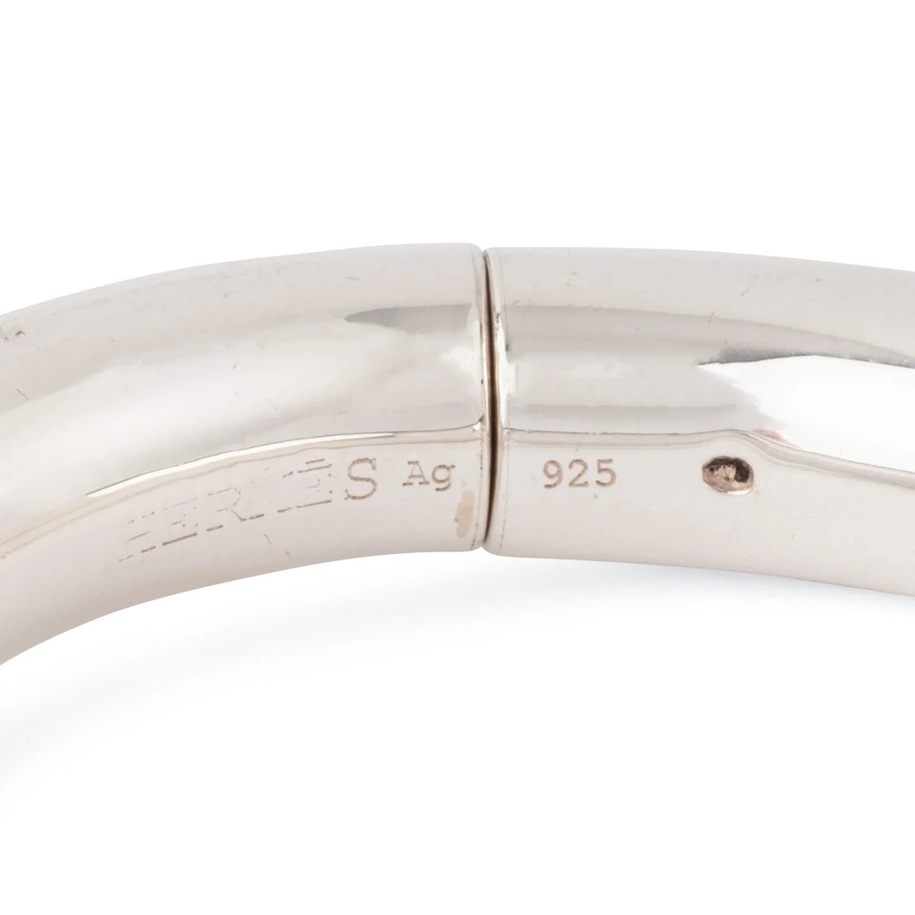Bracelet jonc en argent de la maison Hermès,modèle Lima