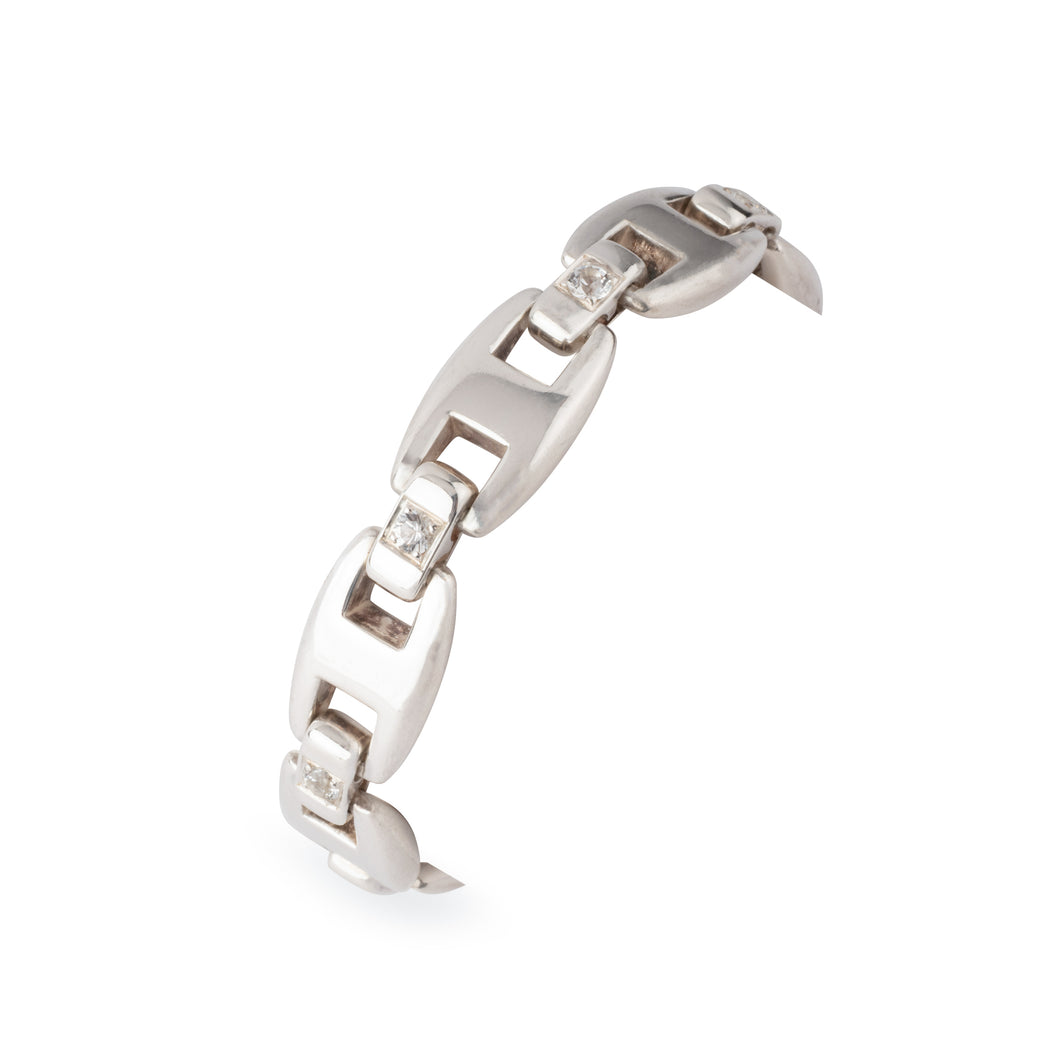 Bracelet en argent de la Maison Hermès du modèle Cassiopé