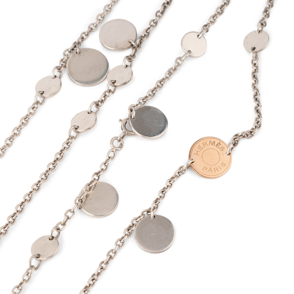 Hermès Confettis sterling silver necklace