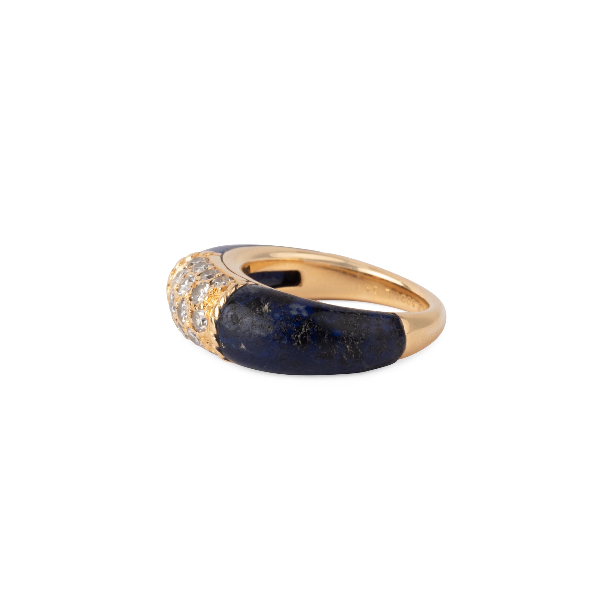 Bague Van Cleef & Arpels, collection Philippine en or jaune et lapis-lazuli et diamants