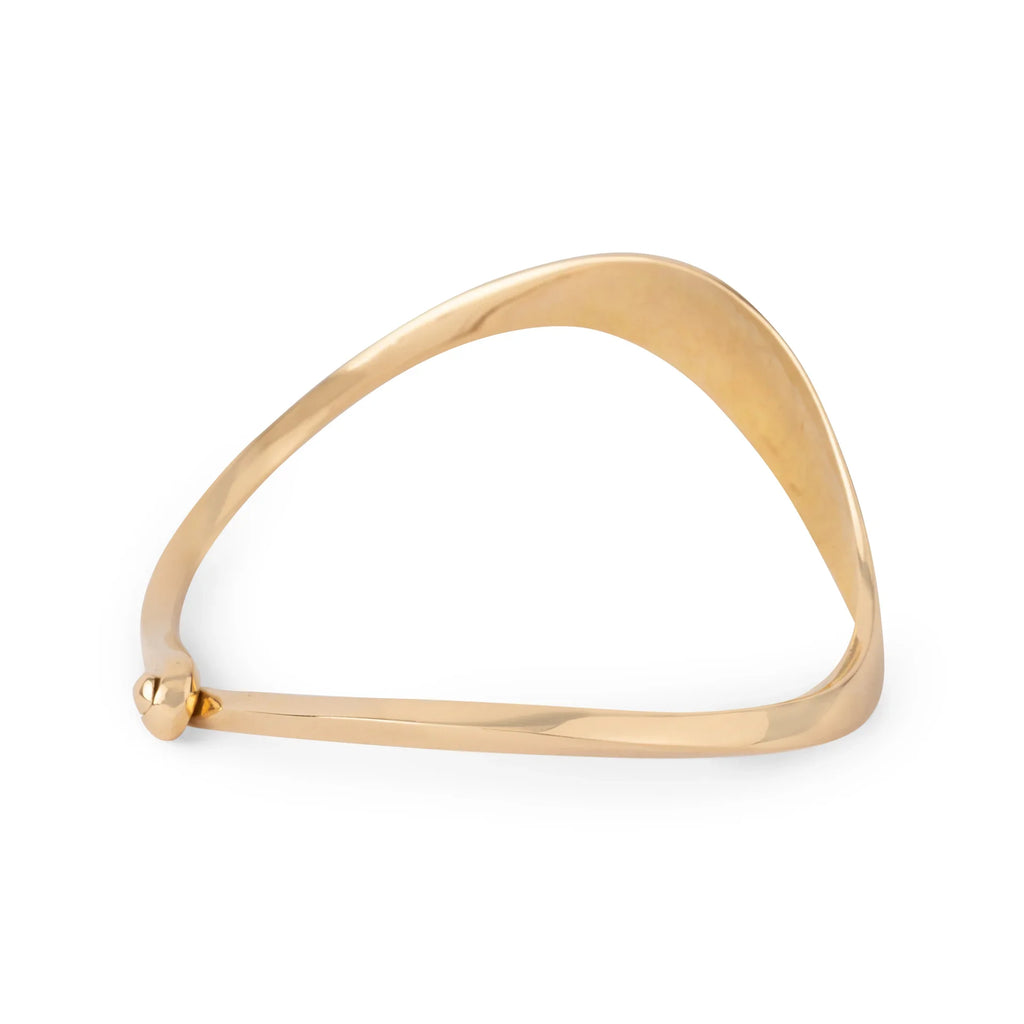 Bracelet jonc or jaune ondulé du Créateur Jacque Moniquet
